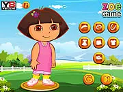 Zoe with dora dressup