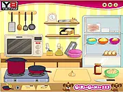Mia Cooking Lasagna
