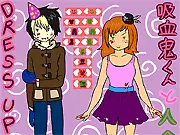 Dress Up Kyuketsuki-kun and Hitokui-chan!