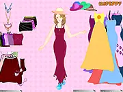Maroon Frock Girl Dressup