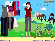Girl in Garden Dressup