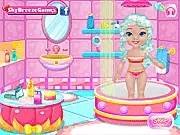 Baby Elsa Bathing