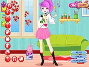 Girl and Pet