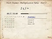 Math Trainer: Multiplication Table