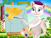 Talking Angela painting Ginger