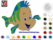 Little Mermaid Flounder Coloring