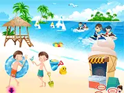 Twins at the beach