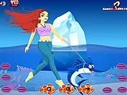 Girl with Sea Pets Dressup