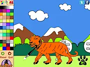 Prowling Tiger Online Coloring Page