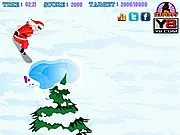 Snowboarding Santa