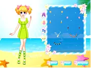 Pretty Beach Wandering Girl