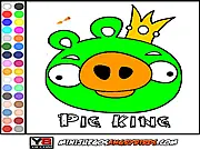 Colorear Pig King