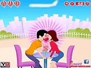 Housetop Couple Kiss