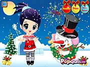 Merry Christmas-Noel and Snowman