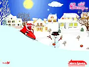 Santa Clause with Snowmobile