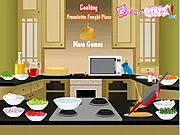 Cooking Prosciutto Funghi Pizza
