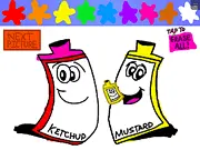 Ketchup And Mustard Coloring Station