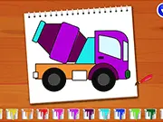 Coloring Book: Excavator Trucks