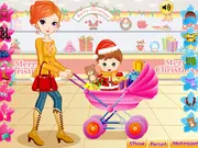 Pretty Shooping Mom and Baby