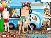 Romantic Beach Kiss