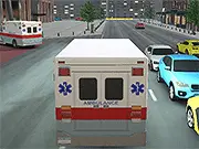 City Ambulance Car Driving