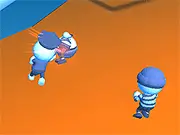 Robber vs Police officer: Fighting