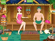 Daniel and Ellie in Hot Sauna