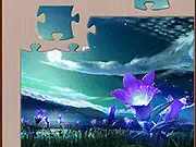 Jigsaw Purple Flowers