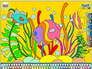 Tropical Fishes Coloring
