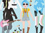 Blue-Haired Rocker Dressup