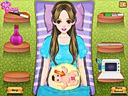 Cute Girl Giving Birth