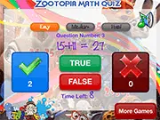 Zootopia Math Quiz