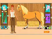 Girl with Horse Dressup