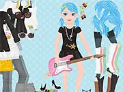 Blue-Haired Rocker Dress Up