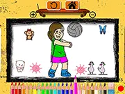 Volleyball Fun Coloring