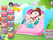 Playing Children's Slide