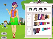 Girl in Park Dressup