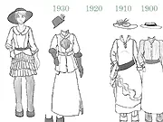 1900-1930's Fashion Style Dress Up