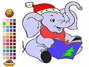 Blissful Elephant Coloring